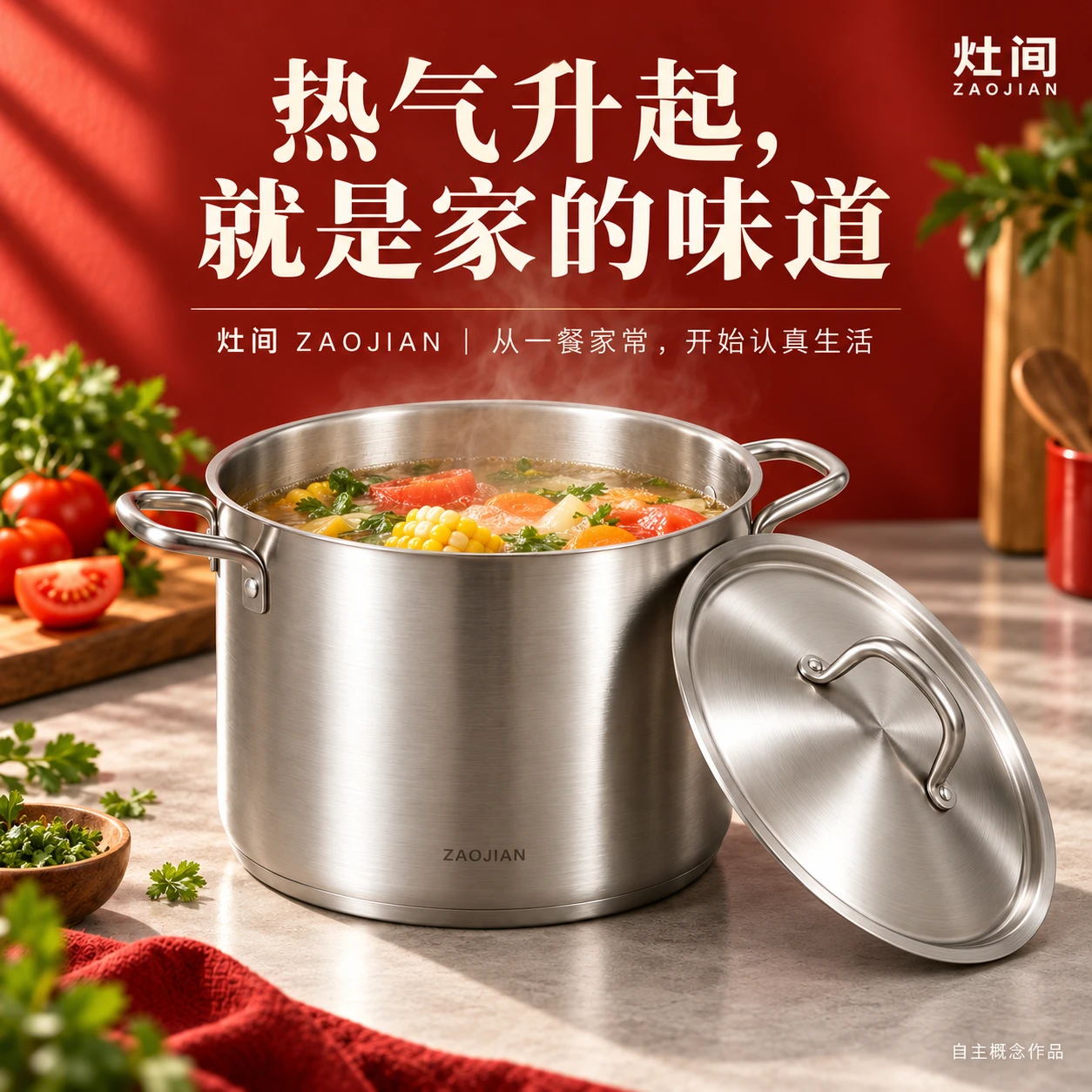 不锈钢汤锅 03 / 场景图