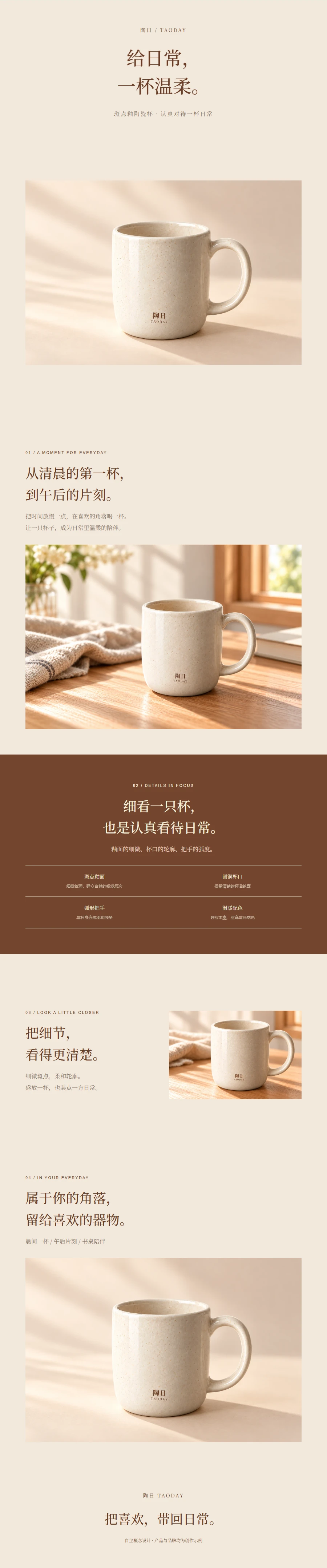 陶日 · 陶瓷杯 连续详情设计预览